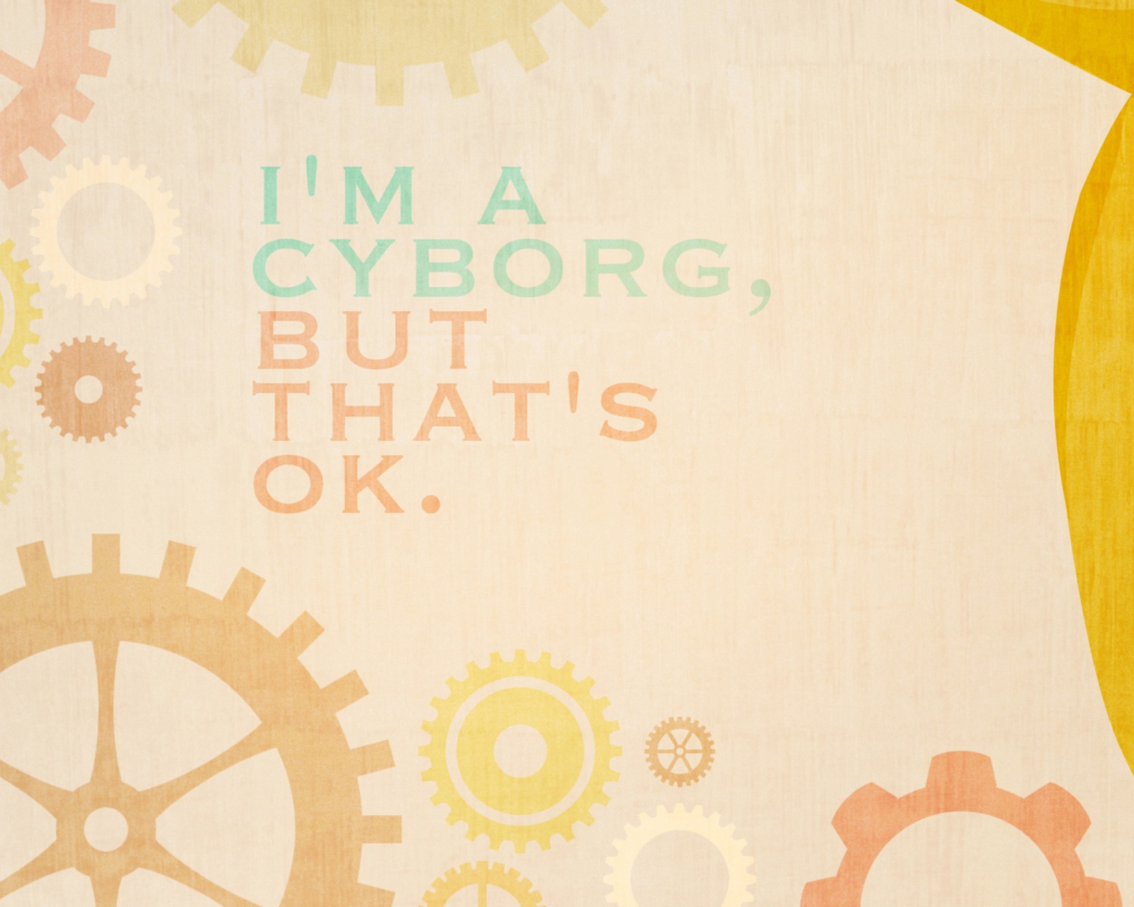 Das I'm A Cyborg But That's Ok Wallpaper 1600x1280