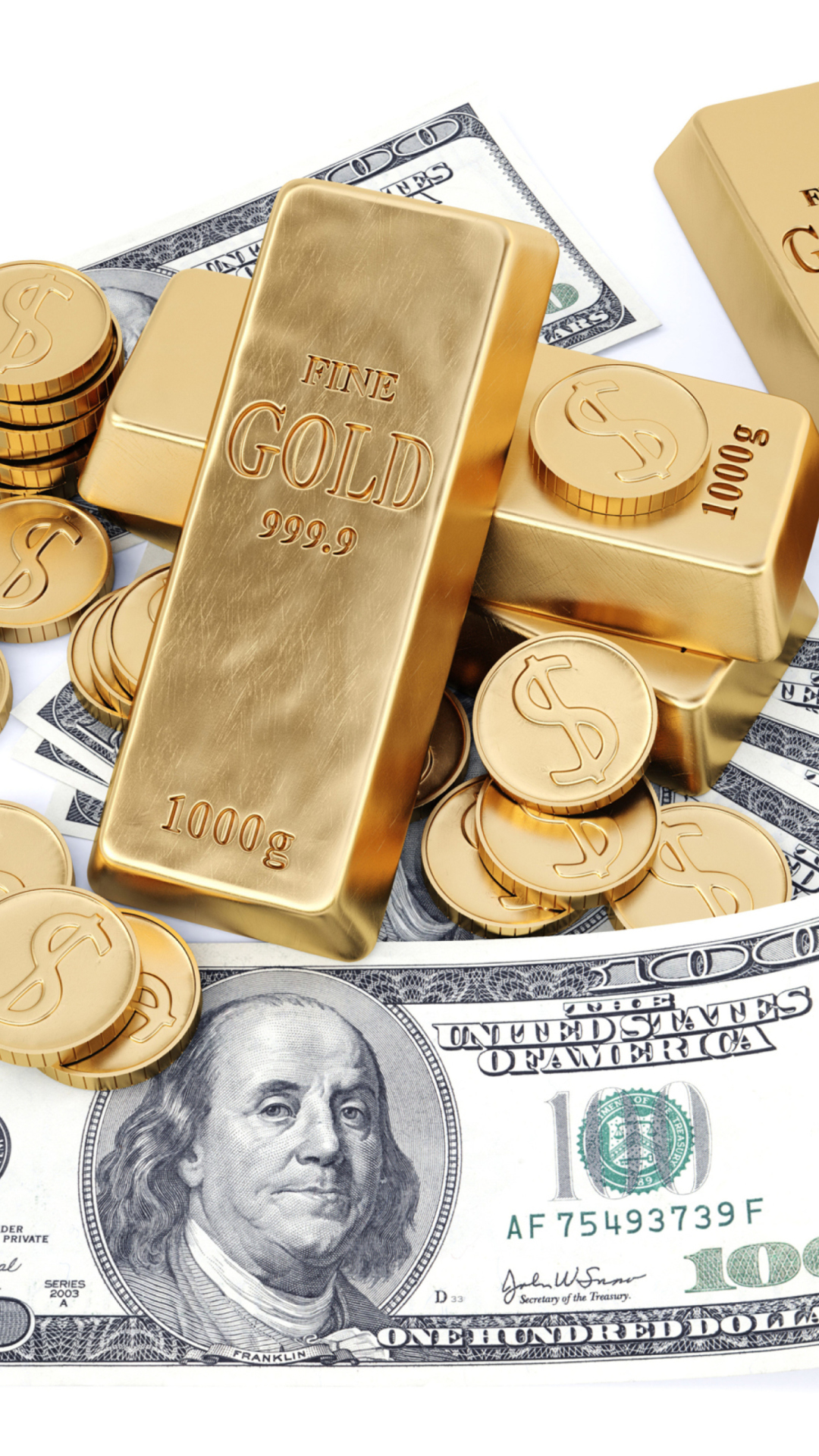 Обои Money And Gold 1080x1920