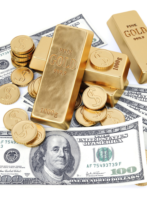 Обои Money And Gold 480x640