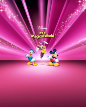 Disney Characters Pink Wallpaper screenshot #1 176x220