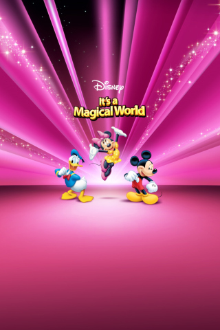 Sfondi Disney Characters Pink Wallpaper 320x480
