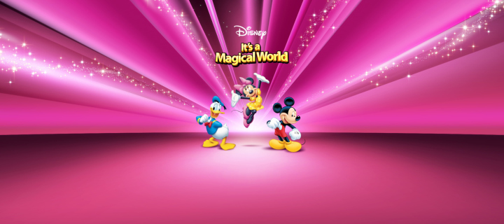 Das Disney Characters Pink Wallpaper Wallpaper 720x320