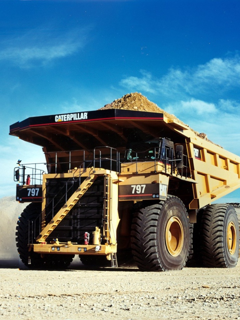 Обои Caterpillar - Dump Truck 480x640