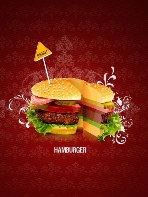 Hamburger wallpaper 480x640