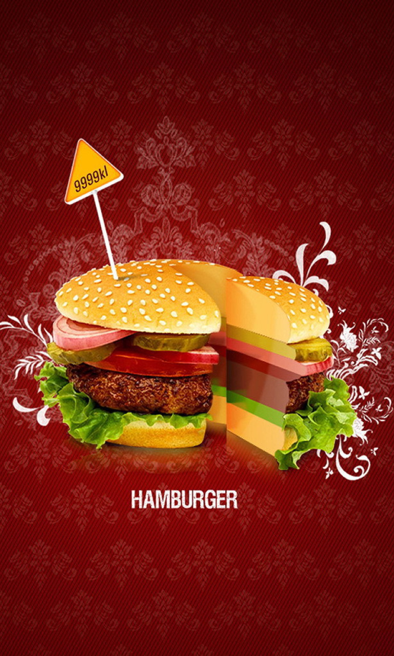 Fondo de pantalla Hamburger 768x1280