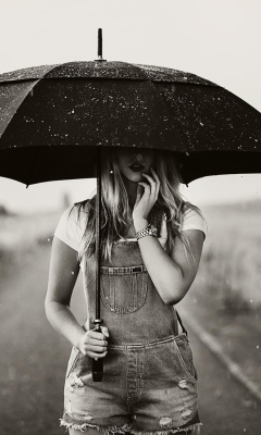 Girl Under Umbrella screenshot #1 240x400