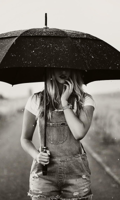 Screenshot №1 pro téma Girl Under Umbrella 240x400