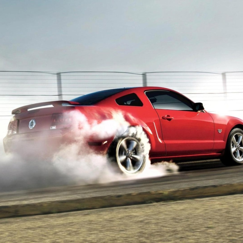 Sfondi Red Mustang GT Best USA Sporcar 1024x1024