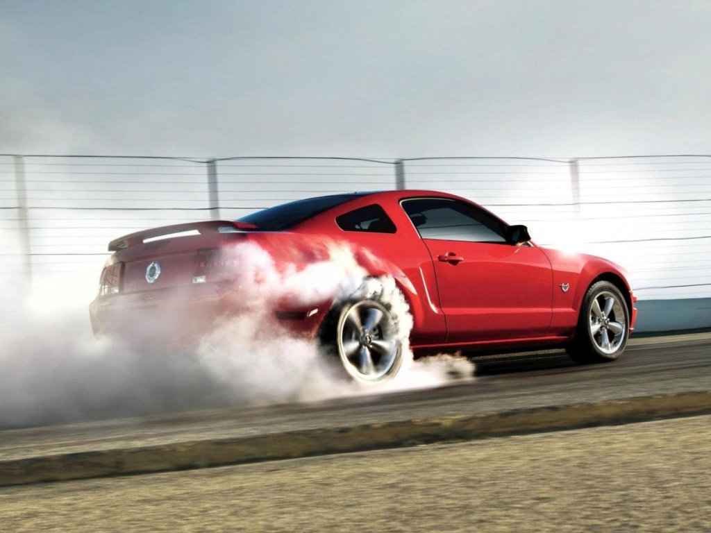 Das Red Mustang GT Best USA Sporcar Wallpaper 1024x768