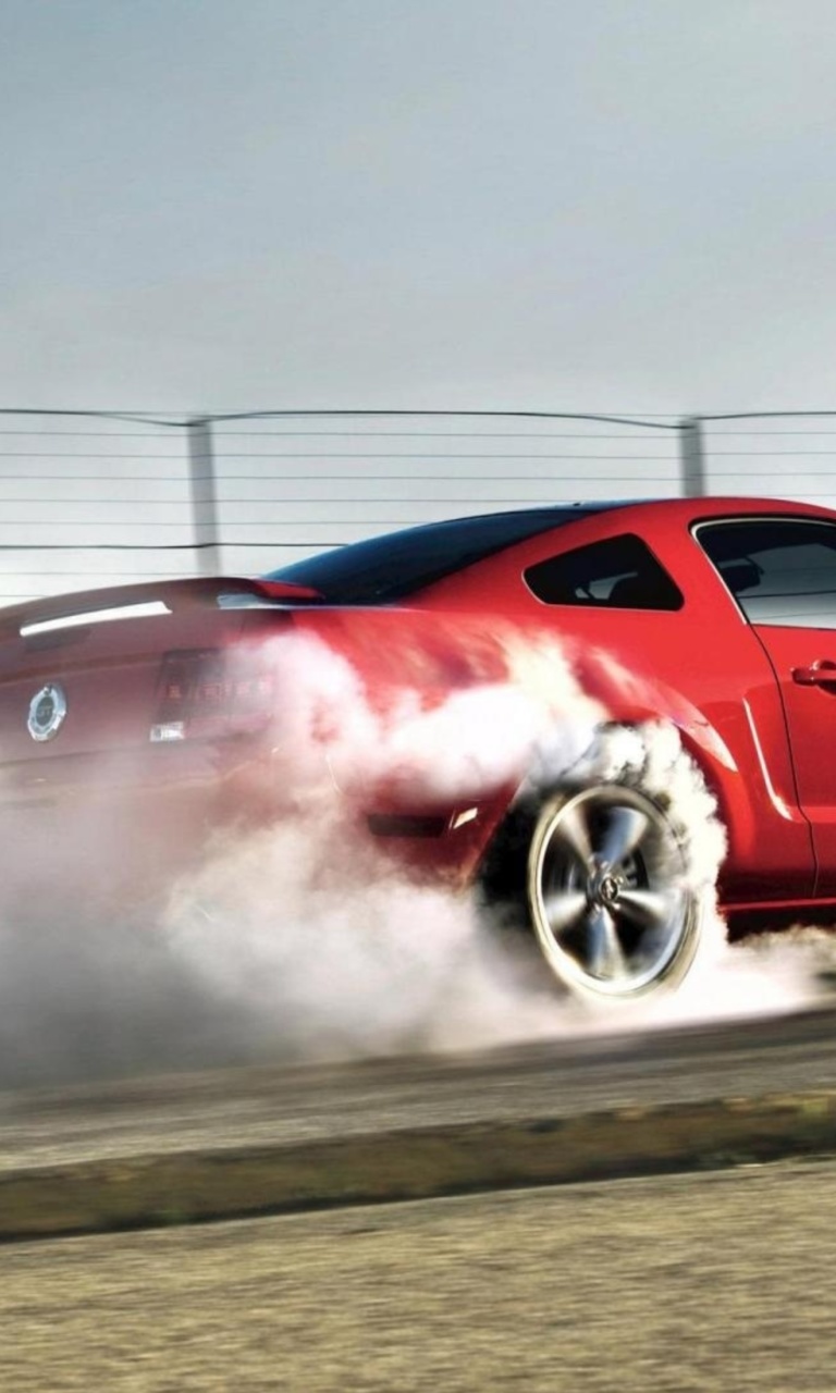 Das Red Mustang GT Best USA Sporcar Wallpaper 768x1280
