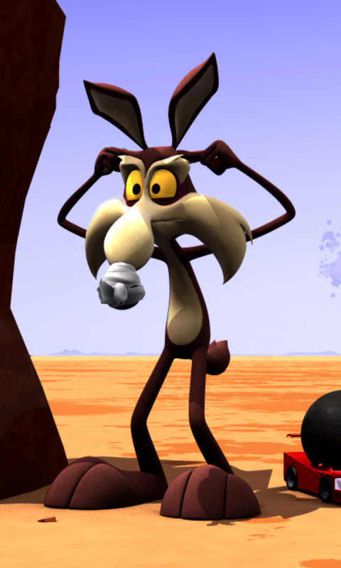 Das Wile E Coyote and Road Runner Wallpaper 480x800