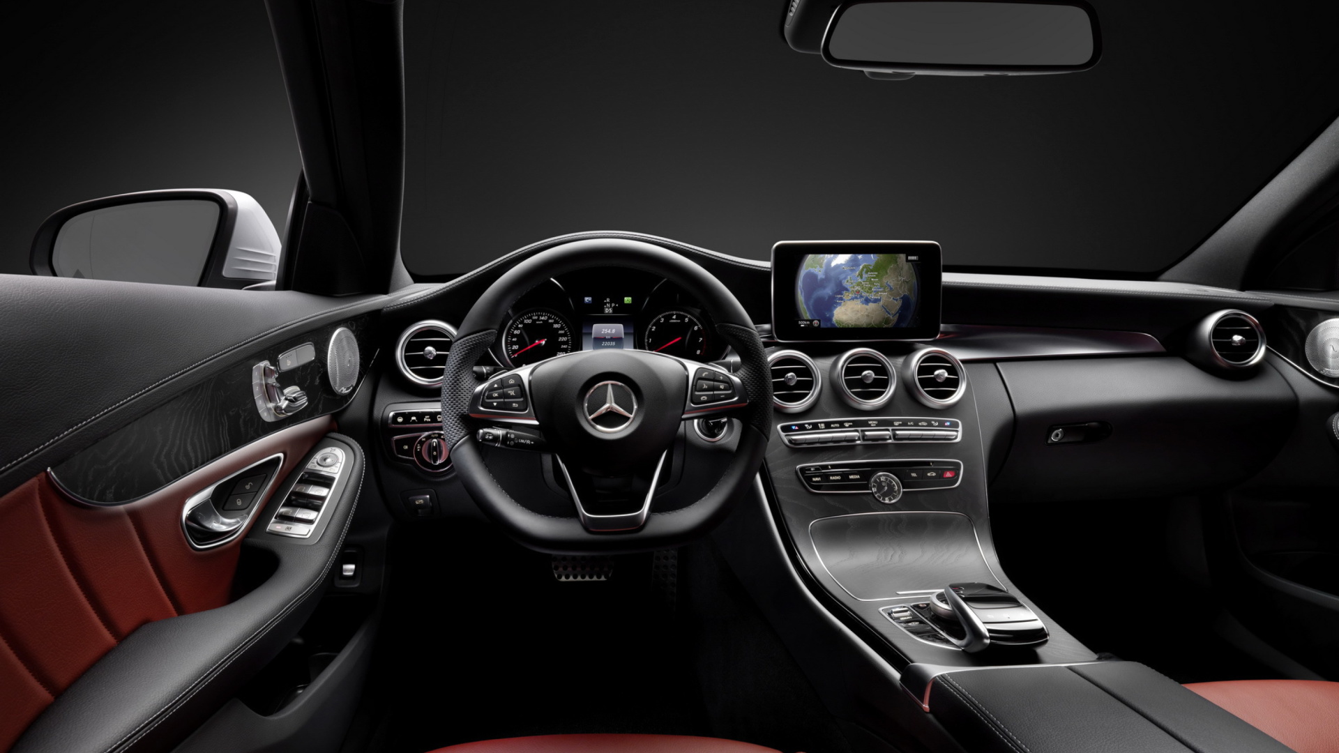 Sfondi Mercedes Benz C250 AMG W205 2014 Luxury Interior 1920x1080