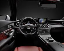 Das Mercedes Benz C250 AMG W205 2014 Luxury Interior Wallpaper 220x176