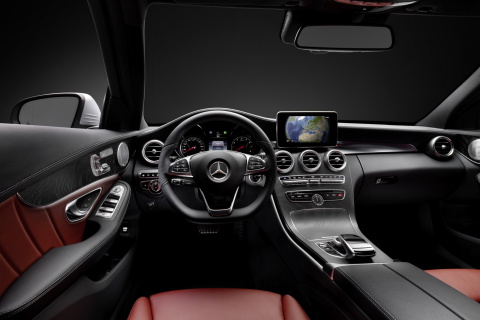 Screenshot №1 pro téma Mercedes Benz C250 AMG W205 2014 Luxury Interior 480x320