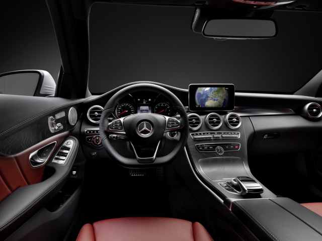 Sfondi Mercedes Benz C250 AMG W205 2014 Luxury Interior 640x480