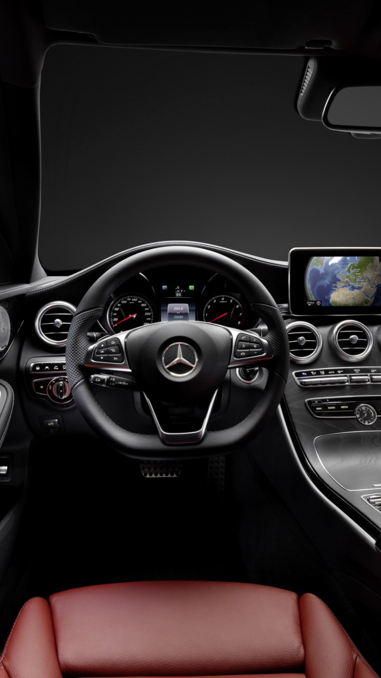 Screenshot №1 pro téma Mercedes Benz C250 AMG W205 2014 Luxury Interior 750x1334