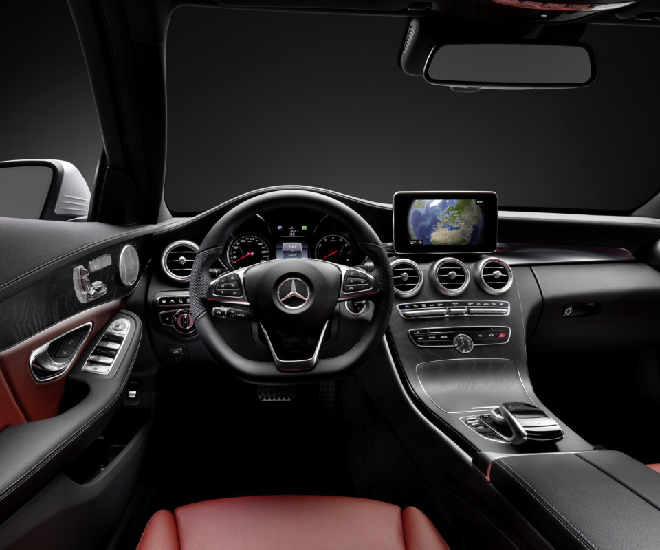 Обои Mercedes Benz C250 AMG W205 2014 Luxury Interior 960x800