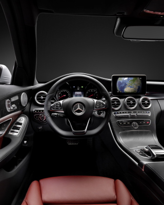 Kostenloses Mercedes Benz C250 AMG W205 2014 Luxury Interior Wallpaper für 240x320