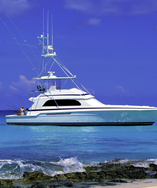 Luxury Yacht in the Mediterranean Sea papel de parede para celular para HP IPAQ HX4700