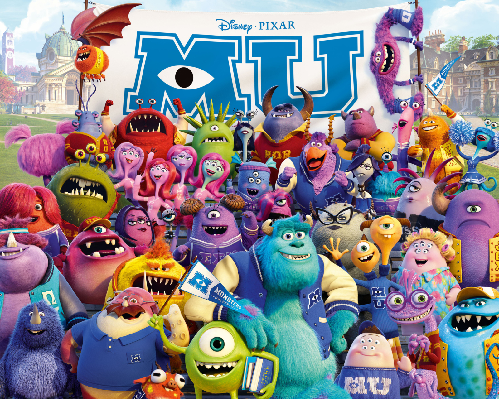 Fondo de pantalla Monsters University Pixar 1600x1280