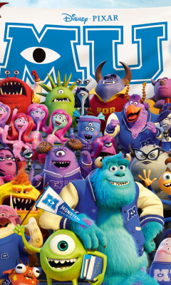 Обои Monsters University Pixar 240x400
