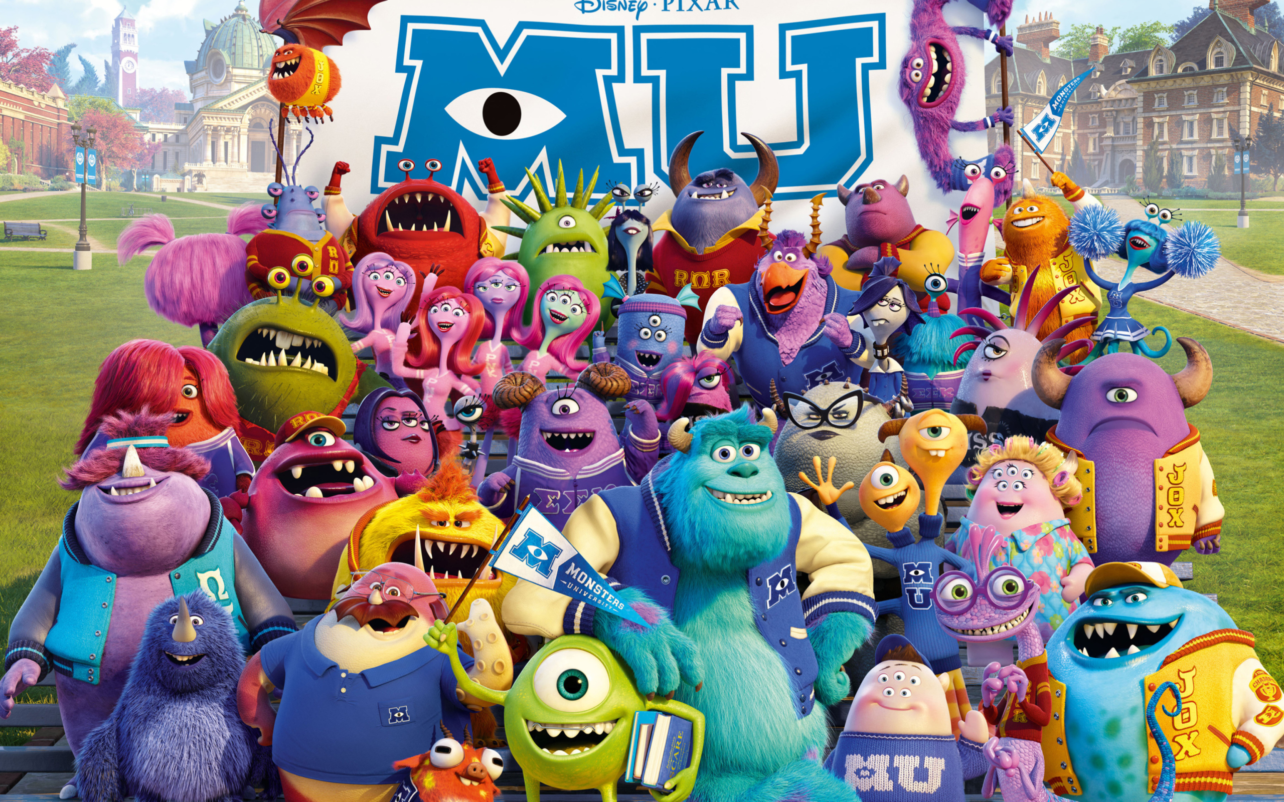Monsters University Pixar wallpaper 2560x1600