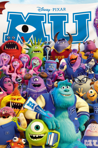 Обои Monsters University Pixar 320x480