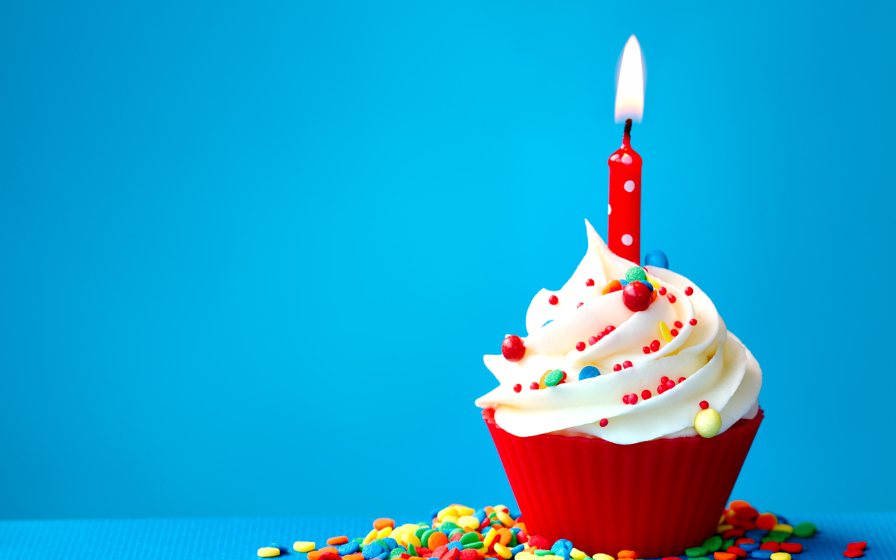 Happy Birthday Cupcake wallpaper 1280x800