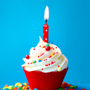 Das Happy Birthday Cupcake Wallpaper 128x128