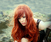 Screenshot №1 pro téma Gorgeous Red Hair Girl With Green Eyes 176x144