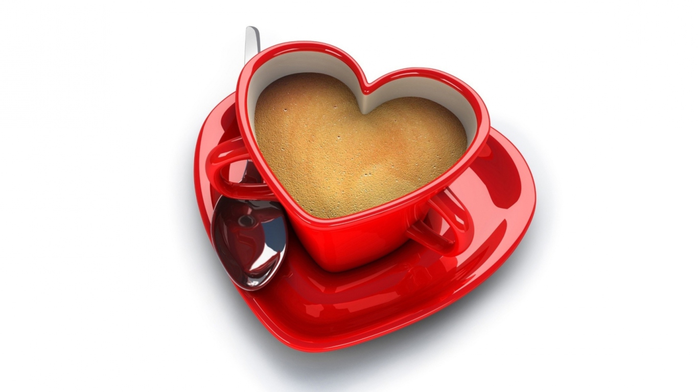 Cup Of Love wallpaper 1366x768