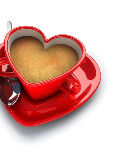 Das Cup Of Love Wallpaper 480x640