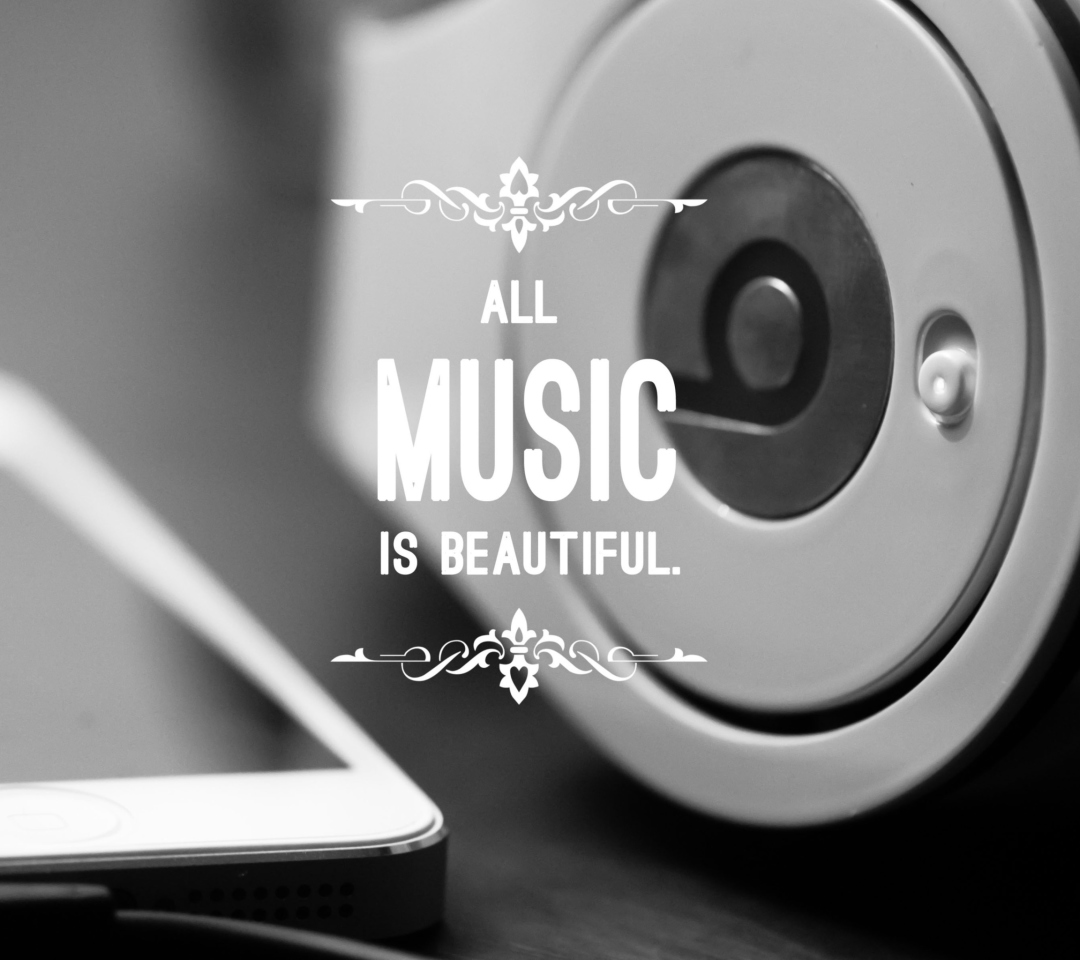 Das Music Is Beautiful Wallpaper 1080x960