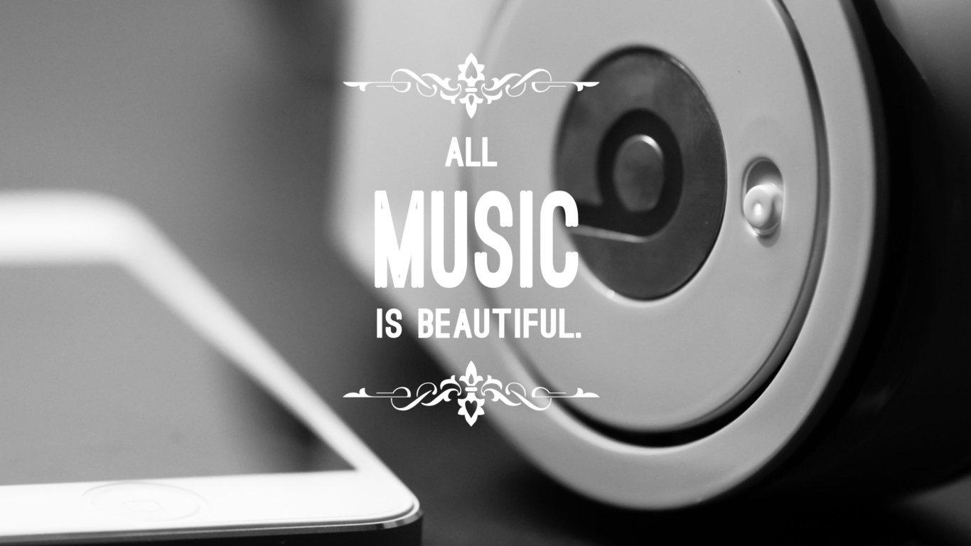 Music Is Beautiful wallpaper 1366x768