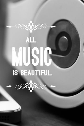 Sfondi Music Is Beautiful 320x480