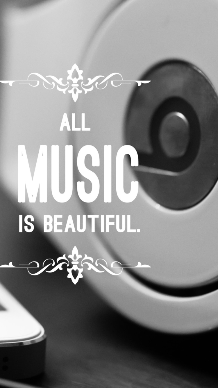 Das Music Is Beautiful Wallpaper 750x1334