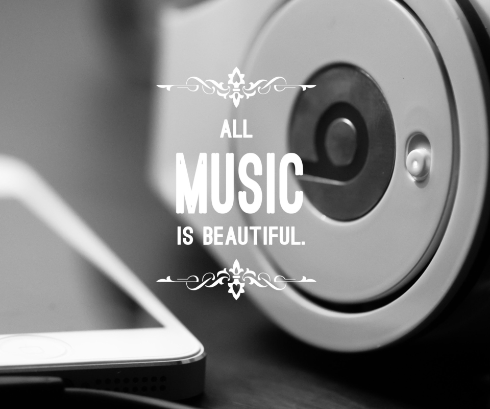 Fondo de pantalla Music Is Beautiful 960x800