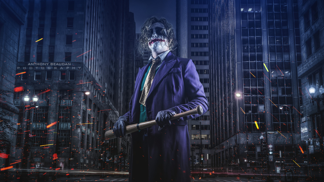 Joker Cosplay wallpaper 1280x720