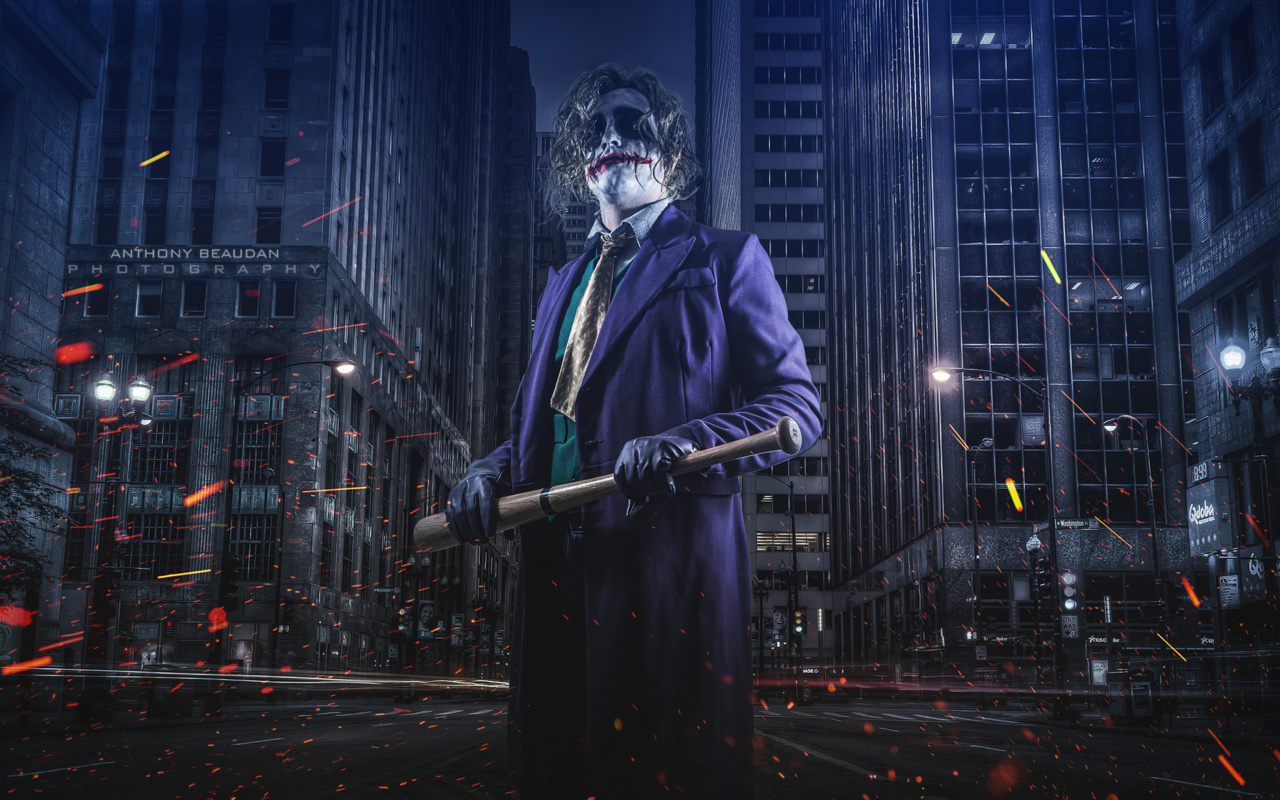 Das Joker Cosplay Wallpaper 1280x800