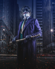 Das Joker Cosplay Wallpaper 176x220