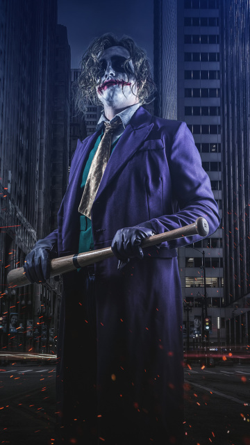 Обои Joker Cosplay 360x640