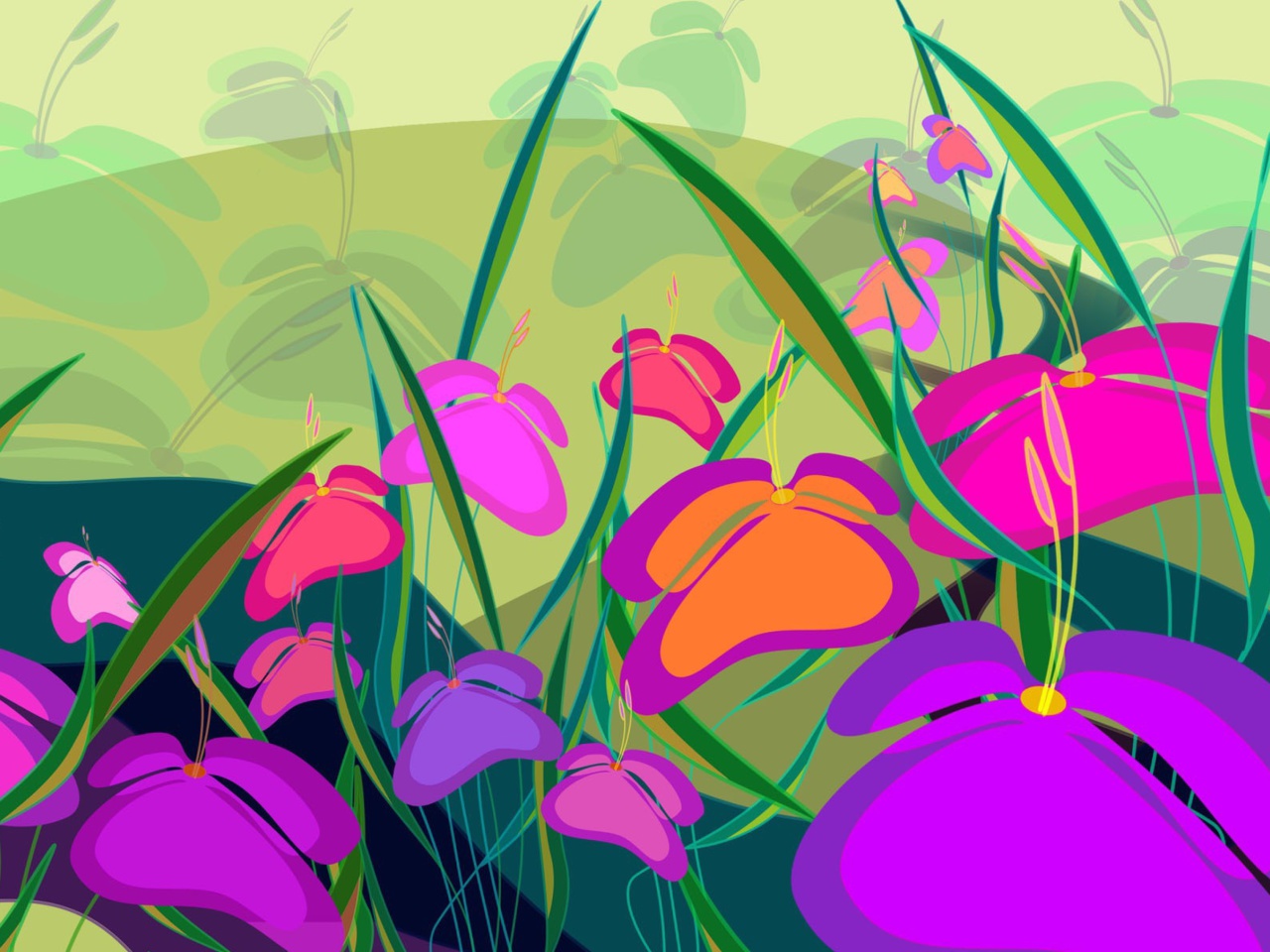 Das Meadow Flowers Wallpaper 1280x960