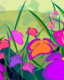Fondo de pantalla Meadow Flowers 128x160