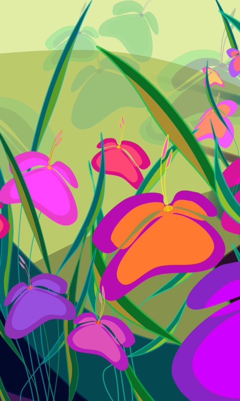Das Meadow Flowers Wallpaper 480x800