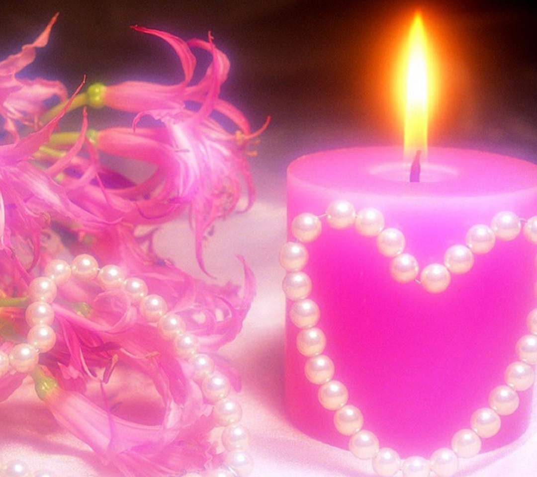 Обои Heart Candle 1080x960