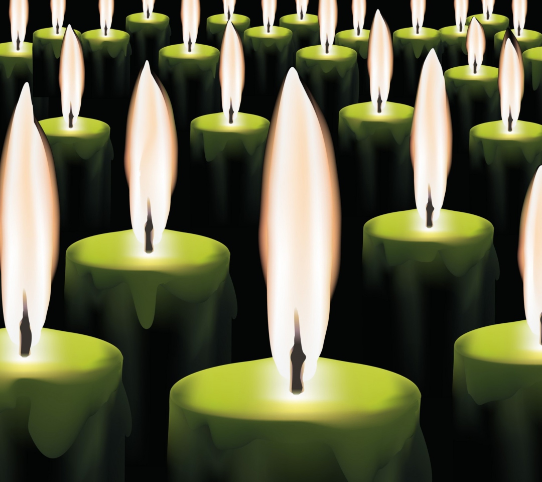 Fondo de pantalla Green Candles 1080x960