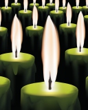 Fondo de pantalla Green Candles 128x160