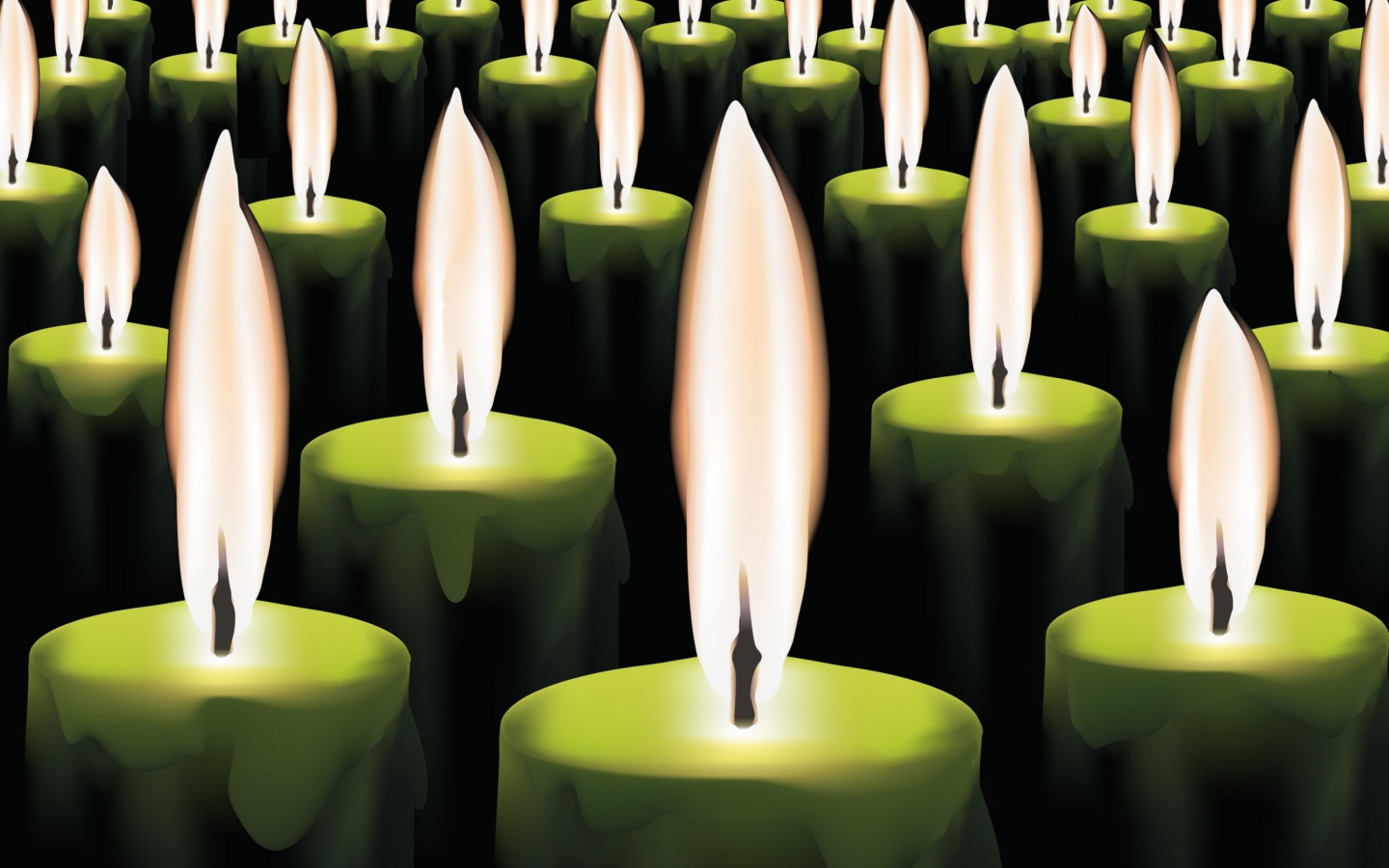 Sfondi Green Candles 1440x900