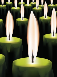 Green Candles wallpaper 240x320