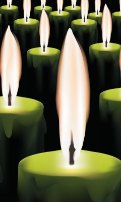 Das Green Candles Wallpaper 240x400